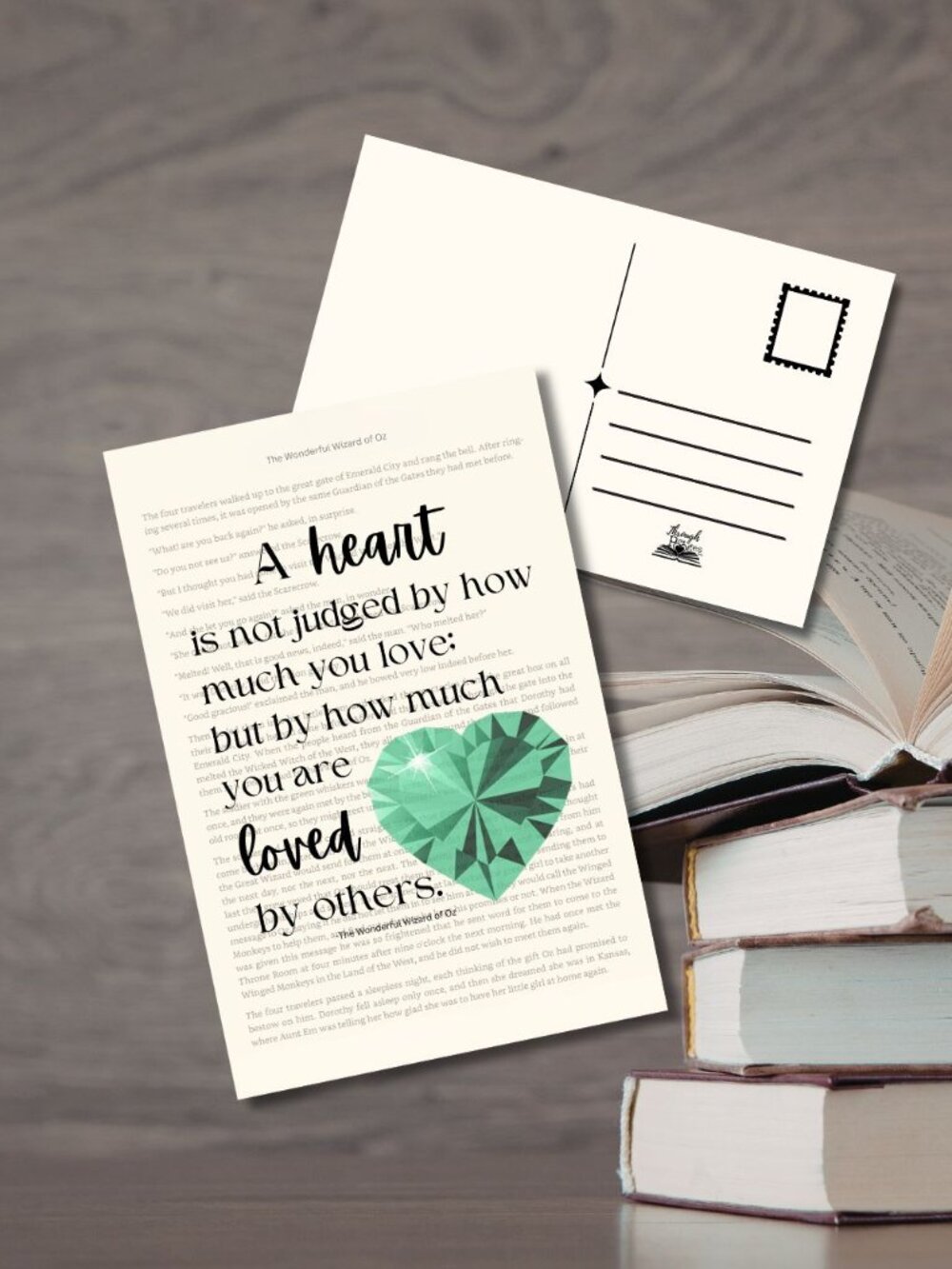 Wizard of Oz Bookish Book Page Postcard Mini Art Print